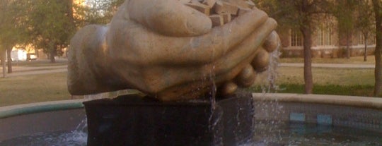 TTU - Headwaters Fountain is one of Texas Tech Public Art Tour 4.