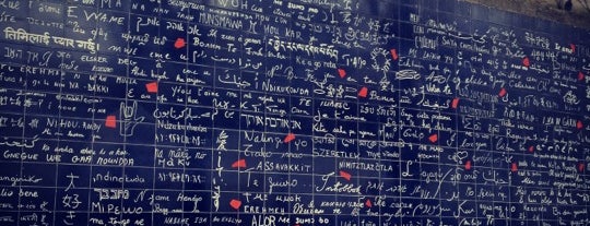 Le Mur des « Je t'aime » is one of Paris.