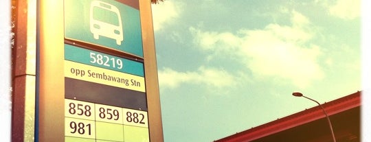 Bus Stop 58219 (Opp Sembawang Station) is one of Regular Check-in.