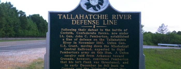 Tallahatchie River is one of Mississippi Civil War Sites.