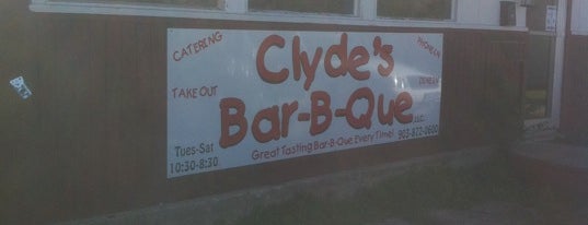Clyde's BBQ is one of Texas Monthly Top 50 BBQ Joints In The World 2013.