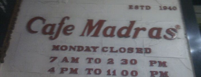 Café Madras is one of Must-visit Food in Mumbai.