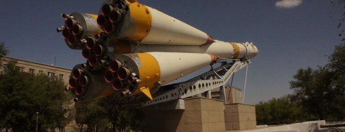 Soyuz Monument is one of Baikonur Cosmodrome.