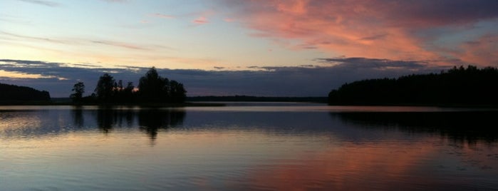 Озеро Селигер is one of Tempat yang Disukai Lena.