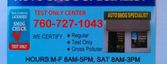 Auto Smog Specialist is one of สถานที่ที่ Bruce ถูกใจ.