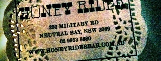 Honey Rider is one of Top Sydney bars + drinking spots.