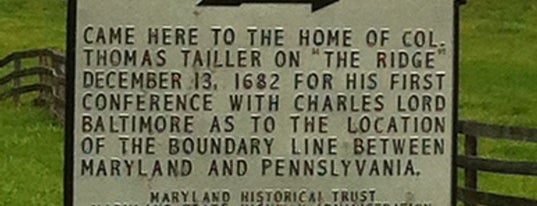 William Penn/Lord Baltimore Meeting Site is one of hist.