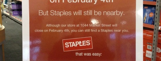 Staples is one of My spots.