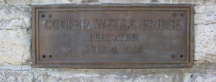 Cooper Wells Bridge is one of Oshkosh Historical Markers, City & State.
