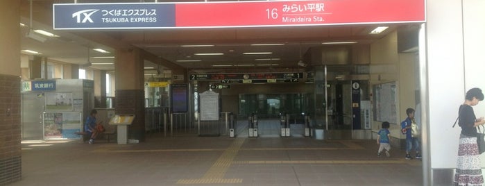 Miraidaira Station is one of TX つくばエクスプレス.
