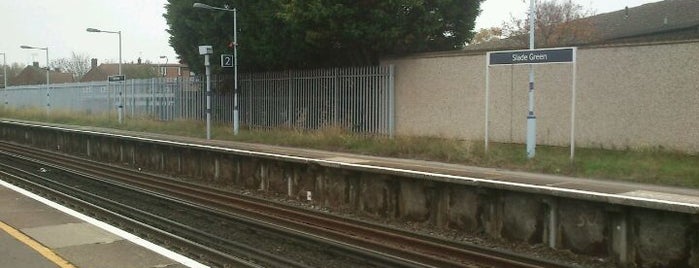 Slade Green Railway Station (SGR) is one of National Rail Stations.