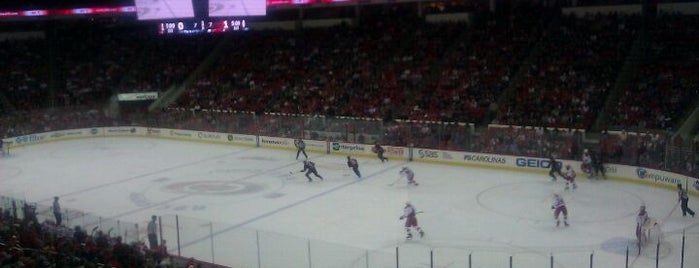 PNC Arena is one of Hockey Stadiums.