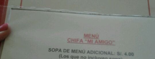 Chifa Mi Amigo is one of Chifas.