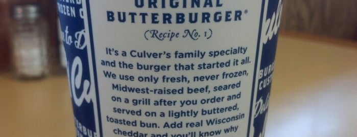 Culver's is one of Tempat yang Disukai C.