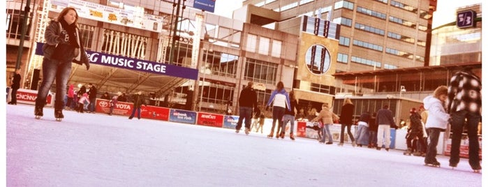 US Bank Ice Rink on Fountain Square is one of A Cincinnati Christmas.