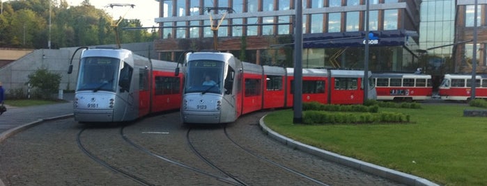 Radlická (tram) is one of Tramvajové zastávky v Praze (díl první).