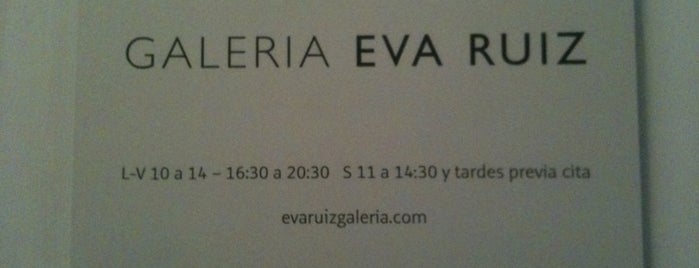 eva ruiz art gallery is one of Cultur@!.