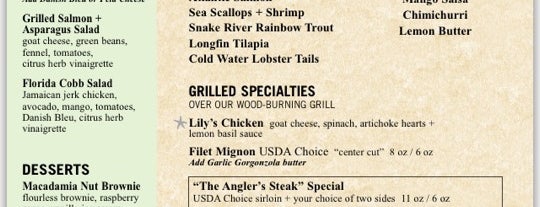 Bonefish Grill is one of Gluten Free menus.