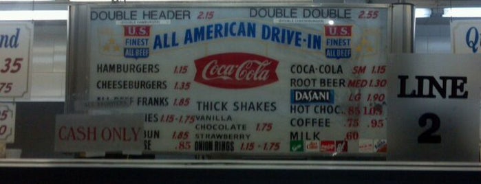 All American Hamburger Drive In is one of Best Burgers.