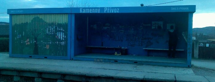 Železniční zastávka Kamenný Přívoz is one of Linka PID S8 Praha - Vrané - Čerčany.