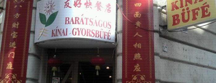 Barátságos Kínai Étterem is one of Világbüfé - Etnikai konyhák Budapesten.