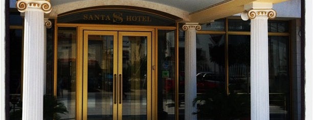 Santa Beach Hotel is one of Tempat yang Disukai Sebahattin.