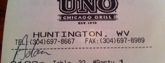 Uno Pizzeria & Grill - Huntington is one of Jon & Kellie's Awesome Server List.