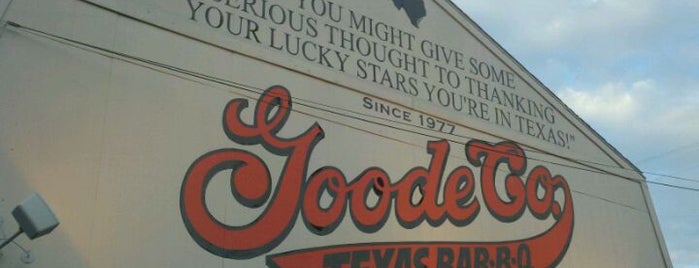 Goode Company BBQ is one of Worth a trip.