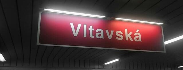 Metro =C= Vltavská is one of Prague metro C red line.