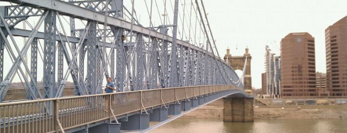 John A Roebling Suspension Bridge is one of Surviving Historic Buildings in Cincinnati.