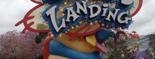 Seuss Landing is one of Disney World/Islands of Adventure.