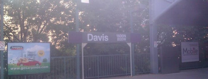 CTA - Davis is one of CTA Purple Line.