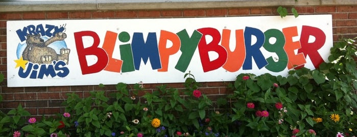 Krazy Jim's Blimpy Burger is one of "Diners, Drive-Ins & Dives" (Part 2, KY - TN).