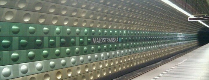 Metro =A= Malostranská is one of Metro A.