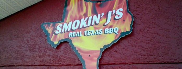 Smokin' J's Real Texas BBQ is one of สถานที่ที่บันทึกไว้ของ Kimmie.