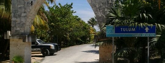 Entrance to Sian Ka'an Biosphere Reserve is one of UNESCO World Heritage Sites (Mexico).