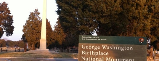 George Washington Birthplace National Monument is one of Star-Spangled Banner National Historic Trail.