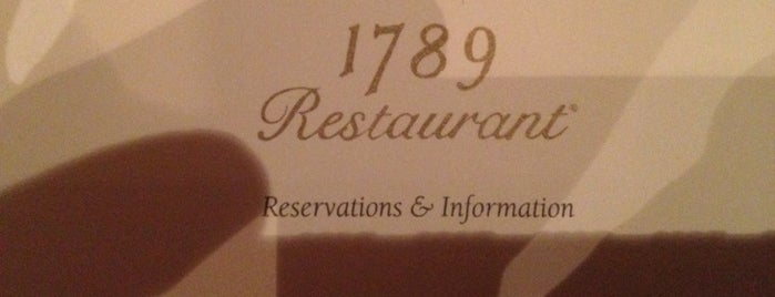 1789 Restaurant is one of Eat as the Obamas.