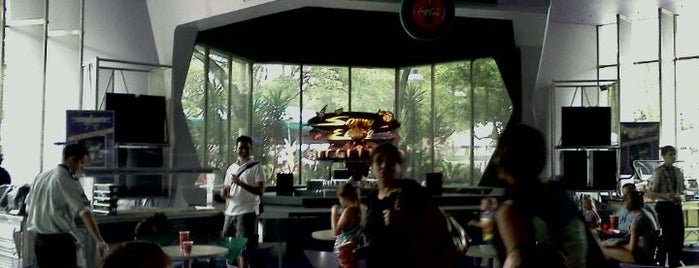 Cosmic Ray's Starlight Café is one of Disney World/Islands of Adventure.