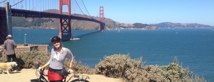 Golden Gate Bridge is one of San Fran.