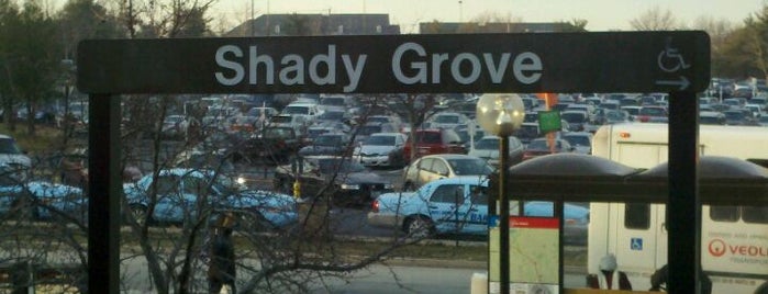 Shady Grove Metro Station is one of places.