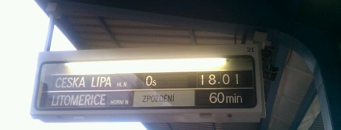 Železniční stanice Lovosice is one of Linka U6 Lovosice - Úpořiny - Teplice v Čechách.