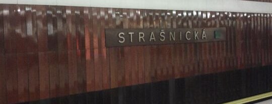 Metro =A= Strašnická is one of Metro A.
