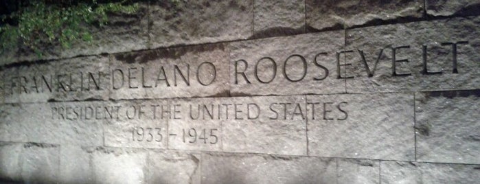 Franklin Delano Roosevelt Memorial is one of DC.