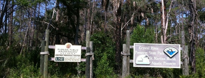 Crystal River Preserve State Park is one of Ocala and Gainsville.