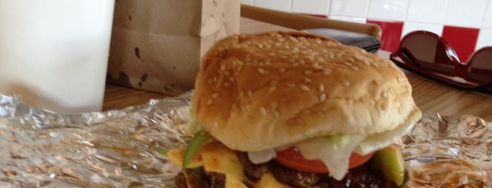 Five Guys is one of The 15 Best Places for Cheeseburgers in Charlotte.
