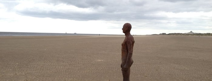 Crosby Beach is one of Liverpool, England.