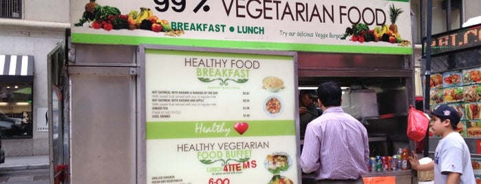 99% Vegetarian Food Cart is one of New York To-Do List.