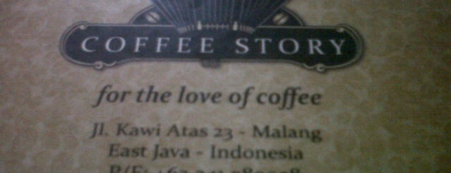 Coffee Story is one of Top 10 dinner spots in Malang, Indonesia.