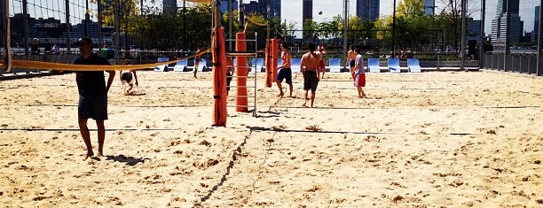Pier 25 Beach Volleyball is one of NYC.